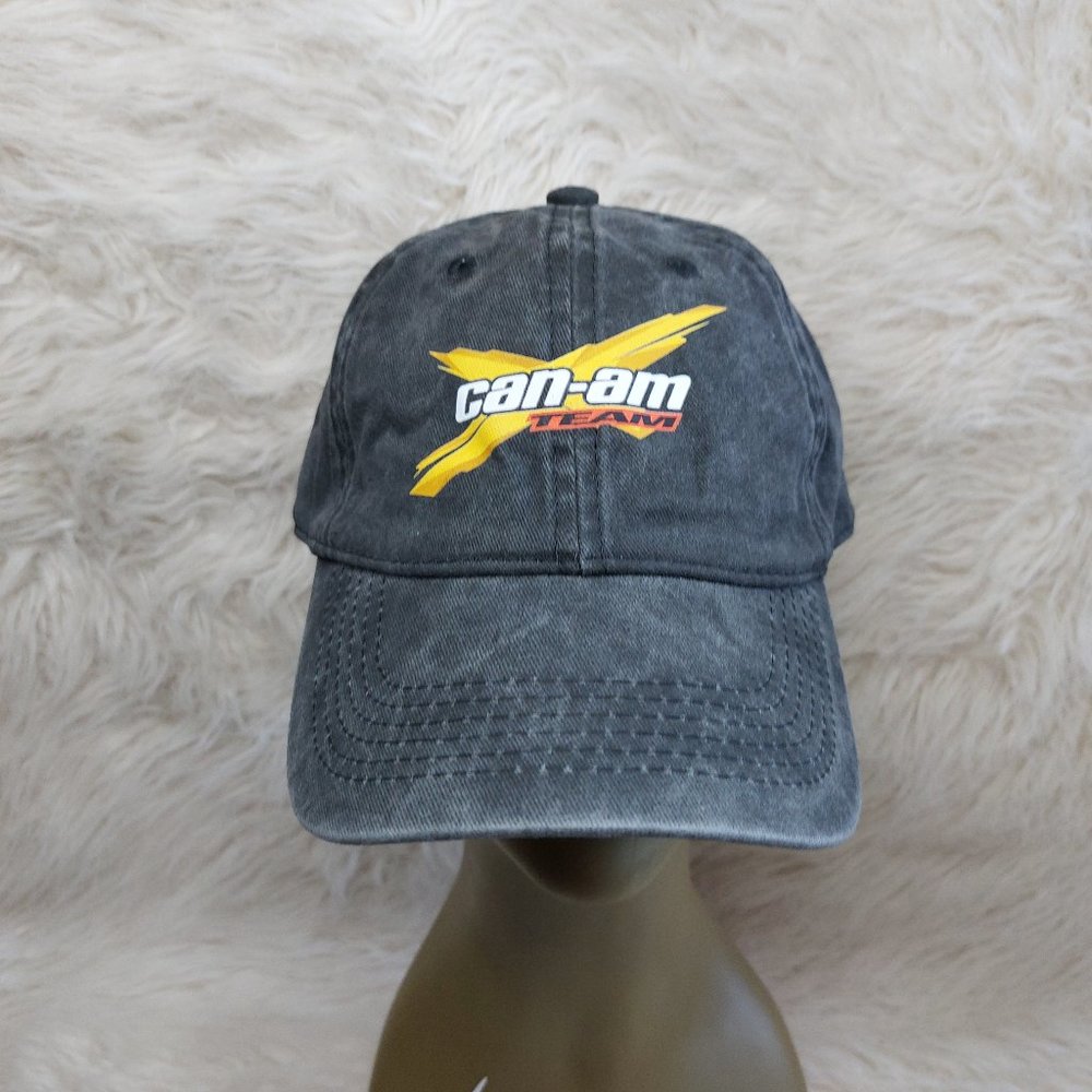 Can-Am Team Stone Wash Distressed Adjustable Cap
